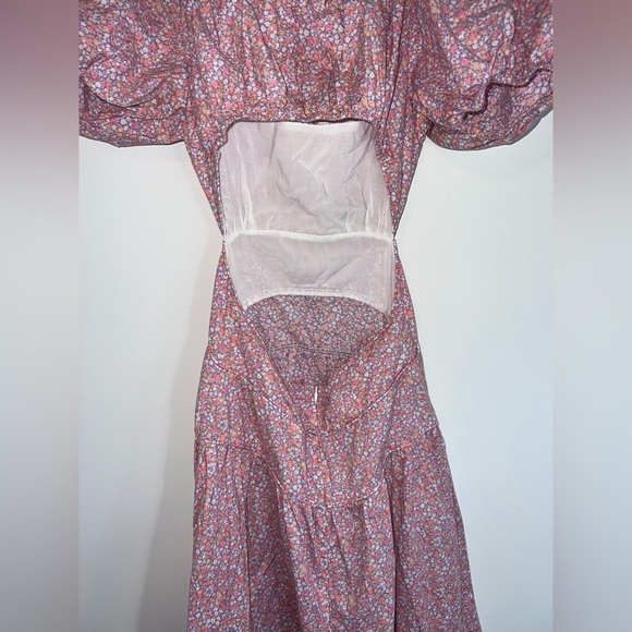 LAIT COLLECTION STACEY PUFF SLEEVE CUTOUT DRESS xs - Picture 10 of 12